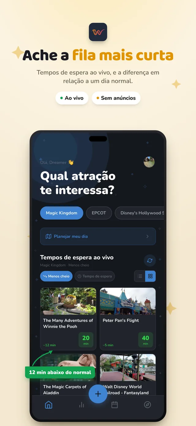 A tela inicial do WikiCoaster